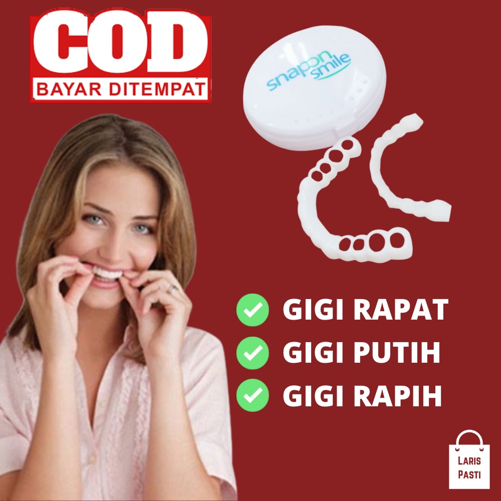 Snap On Smile Gigi Instant Palsu Sylicon Silikon Gigi Palsu Atas Bawah Instan Gigi Palsu Silikon Ala