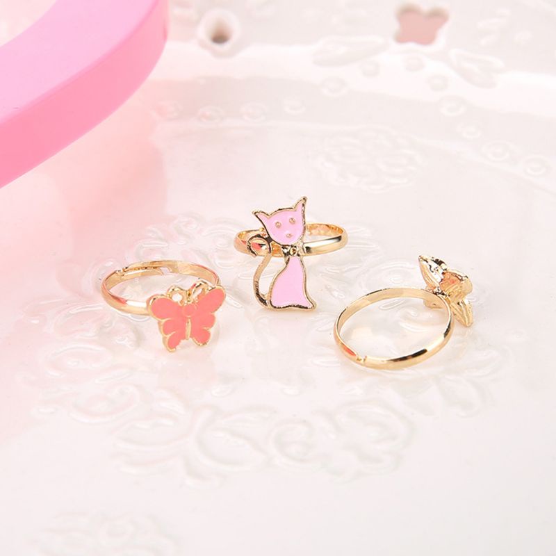 SIY Adjustable Flower Animal Ring 36 Pcs Cartoon Children Rings for Kids