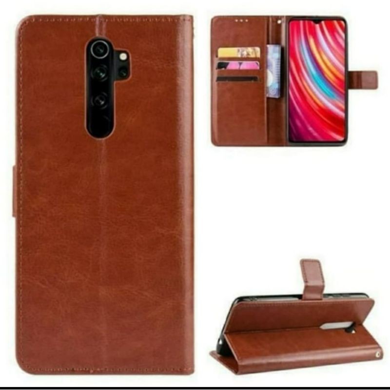 Oppo A9 2020 Flip Cover Leather Kulit Leather Case Sarung Buku kulit Oppo A9 2020
