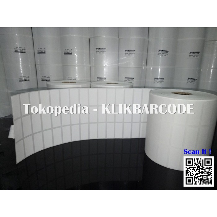 

BARCODE LABEL SEMICOATED 33 X 15 3 LINE GAP CORE 1" ( ISI 10.000 PCS ) - Putih Fi
