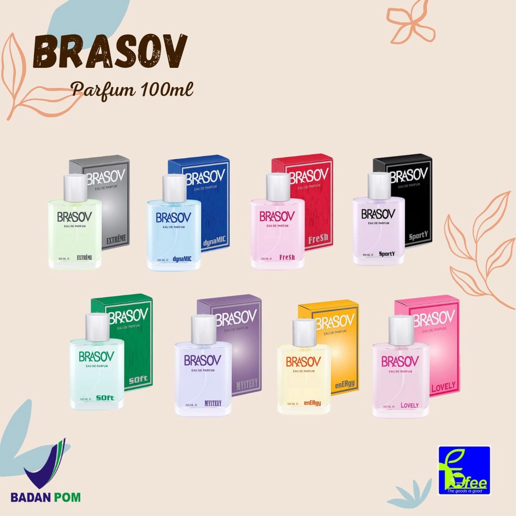 IMPORT -[100ml] BRASOV Eau De Parfum 100ml Original Halal BPOM | minyak wangi tubuh