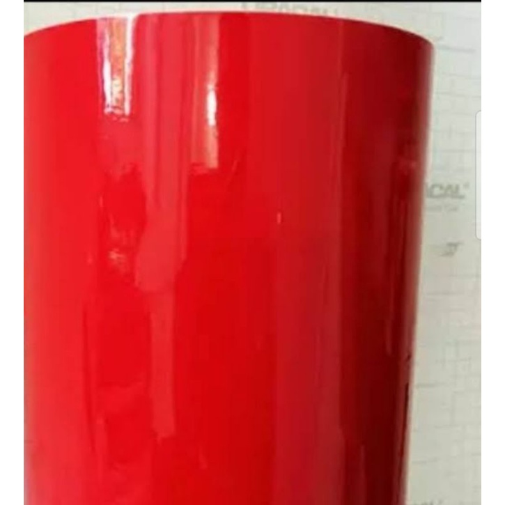 stiker skotlet motor merah glossy