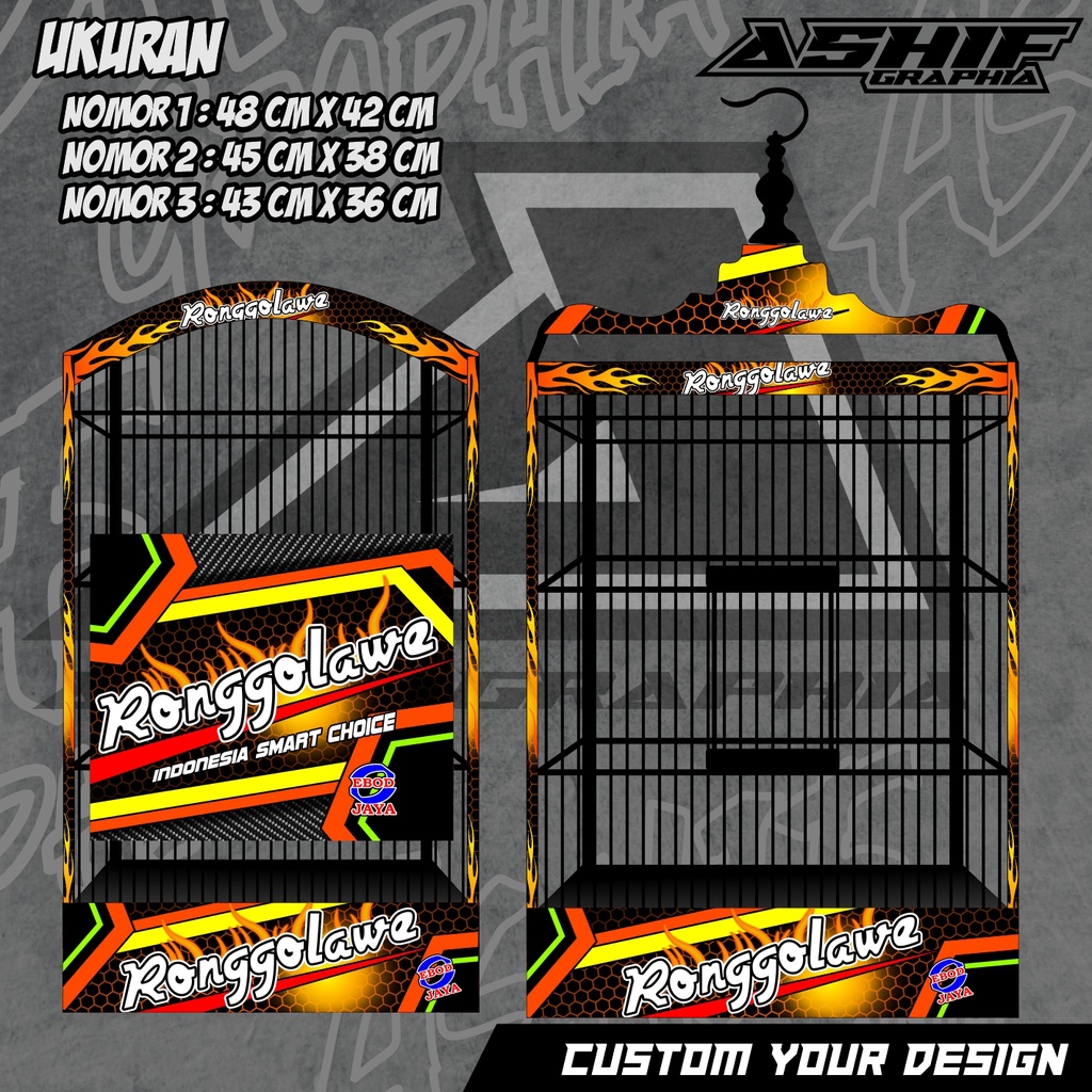 STICKER STIKER DECAL SANGKAR KOTAK EBOD RONGGOLAWE