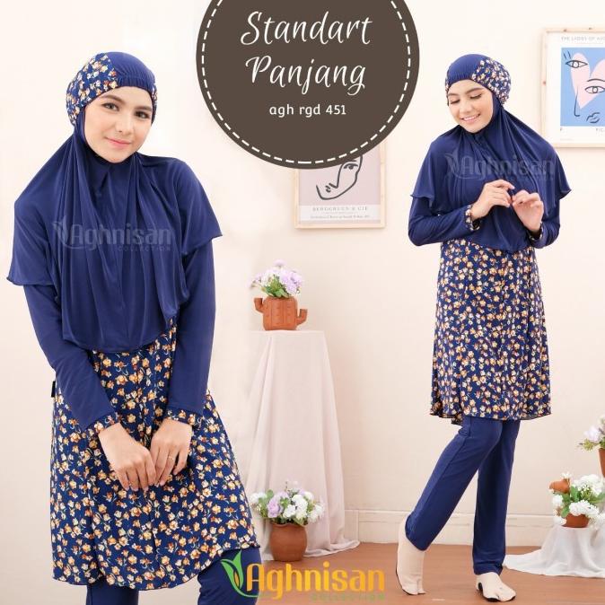 Baju Renang Muslimah Biru / Baju Renang Aghnisan / Baju Renang Syari