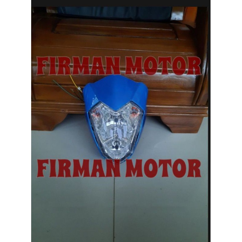 batok totok kepala dan lampu satria fu thailand cbu biru
