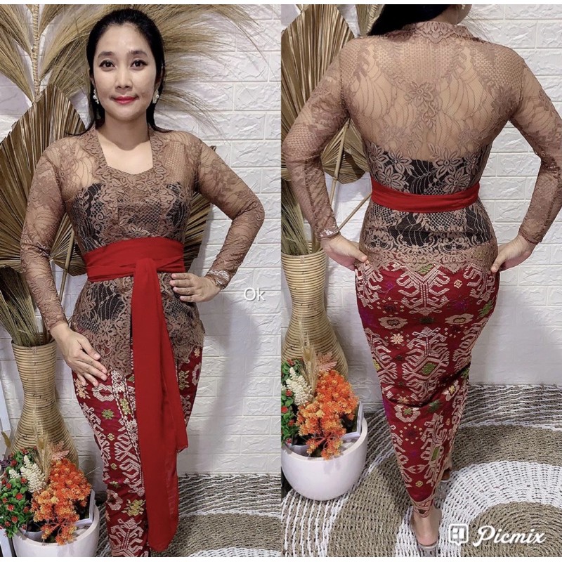 Set Kebaya jadi semi italy premium