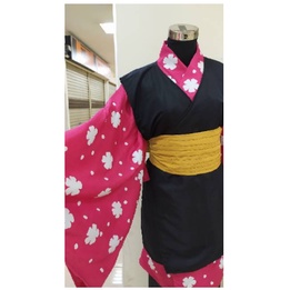 COSTUM COSPLAY MAKOMO KIMETSU NO YAIBA KIMETSU NO YAIBA YUKATA KIMONO KOSTUM