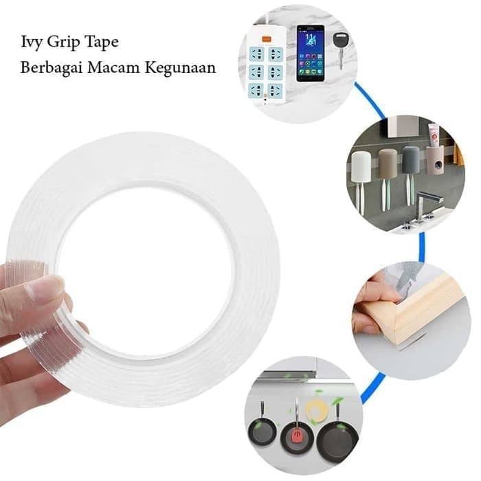 Ivy Grip Tape Double Tape Transparan Multifungsi