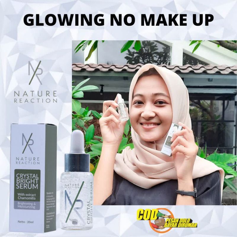 NR Serum Kulit Wajah Glowing Nature Reaction Crystal Bright BPOM 100% DIJAMIN ORIGINAL HALAL MUI Obat Anti Jerawat Face Serum Bright Peeling Midnight