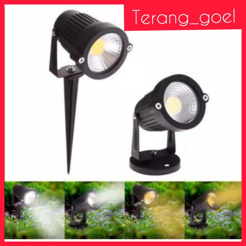 LampuTaman Tancap Led COB / Lampu Sorot Led Tancap dan Tempel