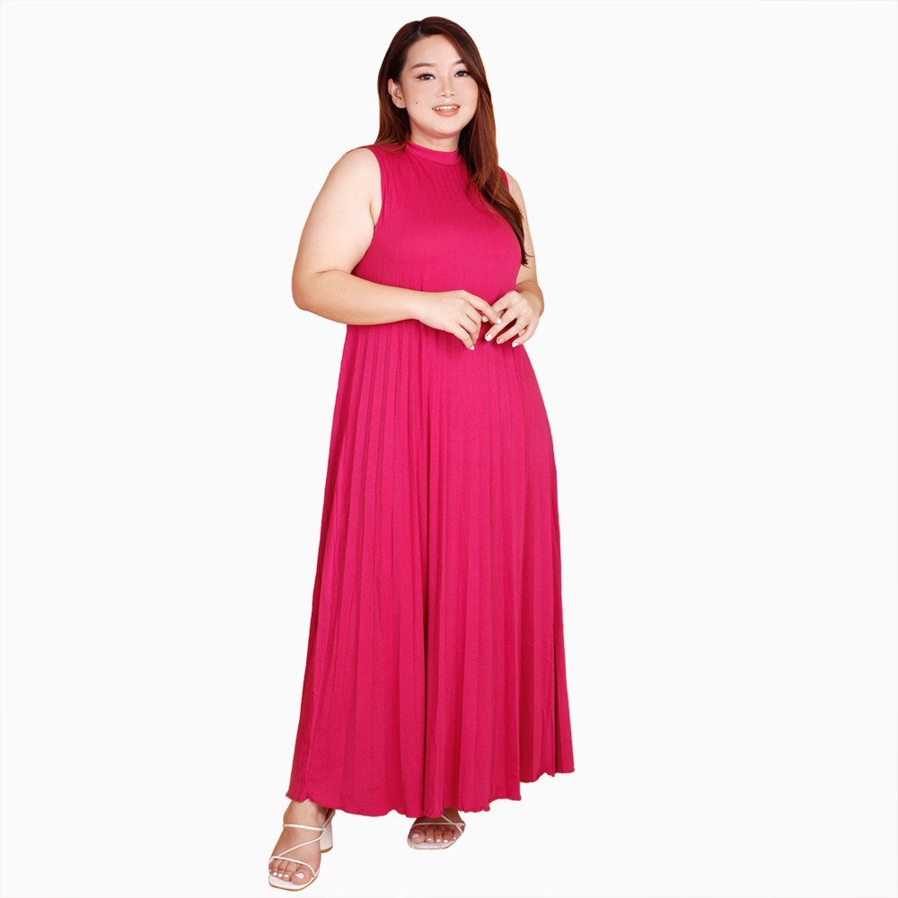 Long Dress lekbong BIGSIZE tanpa lengan Wanita model terbaru - XSHOP New ping ping