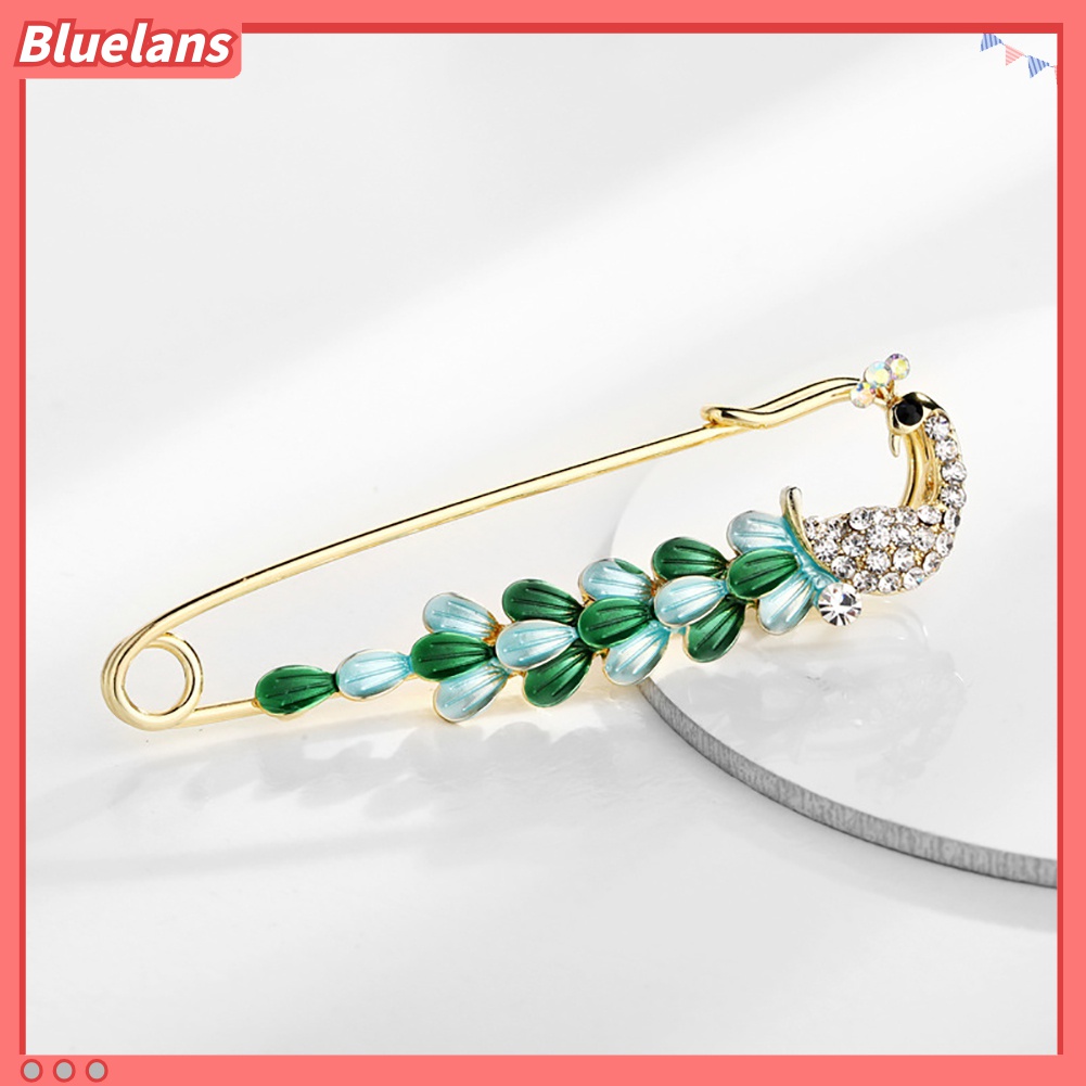 Bros Pin Desain Tetesan Minyak Aksen Berlian Imitasi Untuk Wanita