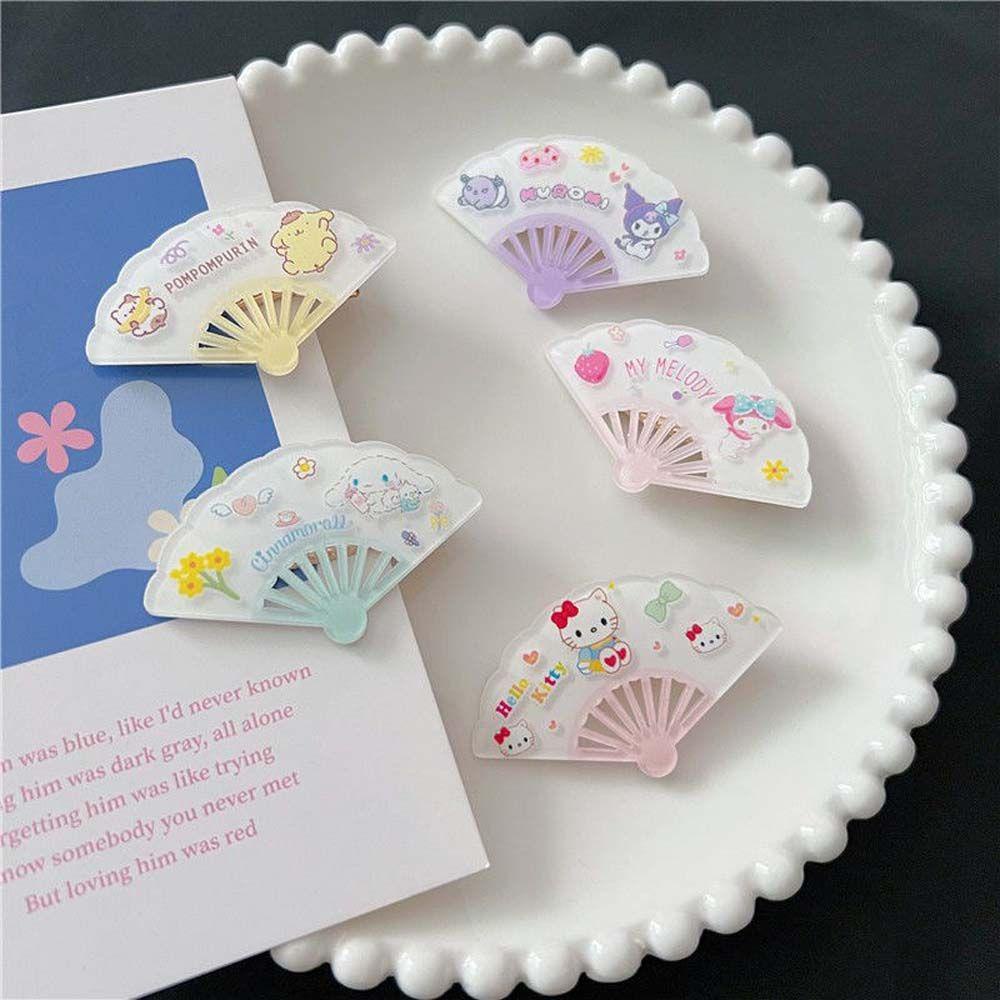 Rebuy Kipas Kecil Jepit Rambut Lucu Kartun Aksesoris Rambut Melody Cinnamon Dog Anjing Telinga Besar Wanita Jepit