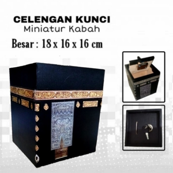 Celengan Kabah Besar Dengan Kunci Celengan Target Ka'Bah Hadiah Umroh Celengan Haji Oleh Oleh Umroh Haji