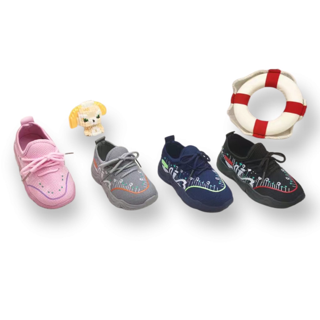 Sepatu Anak Laki Laki Perempuan Slip On Import Sol Karet Empuk Elastis Youth Balance Anti Slip Sneaker Unisex