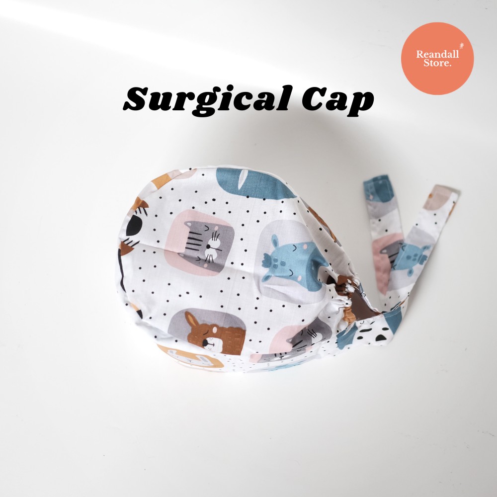 Image of (V) Surgical Cap / Topi Perawat / Topi Operasi / Topi Koki / Topi Chef #1