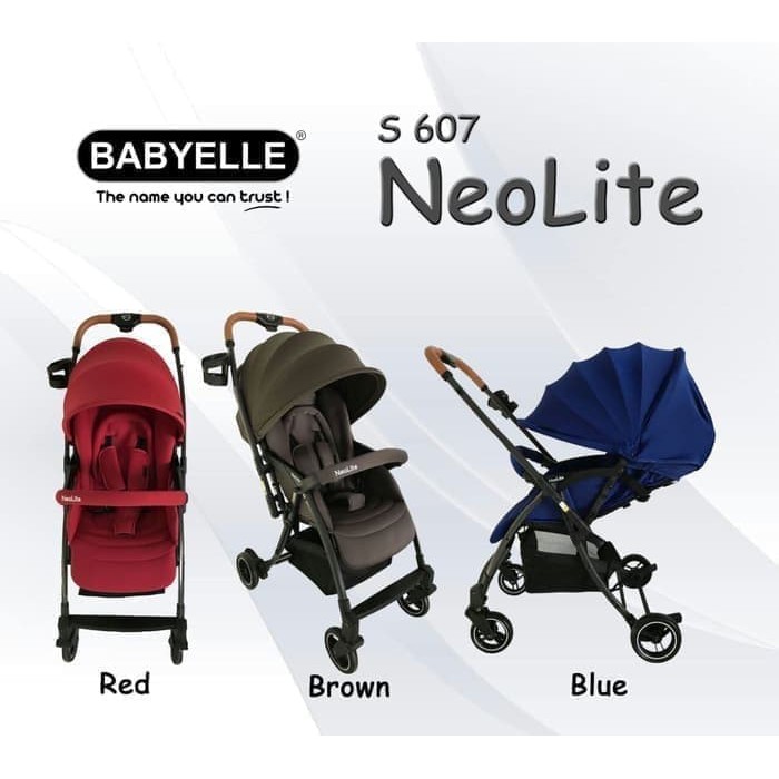 stroller 2 hadap ibu kereta dorong bayi BabyElle S 607 RH-BL Neolite