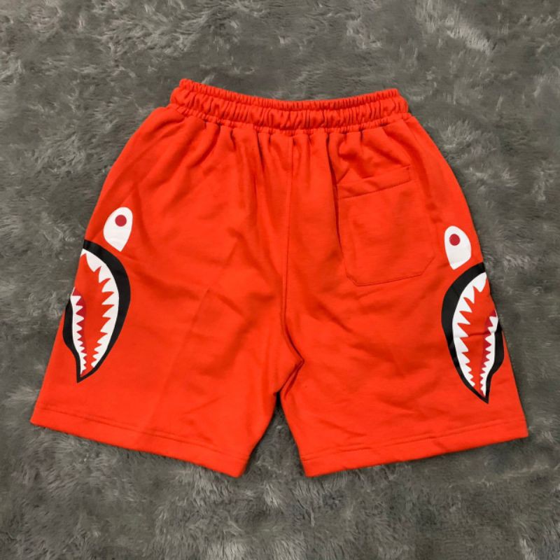 Short Pants Celana Pendek Bape Double Shark Orange