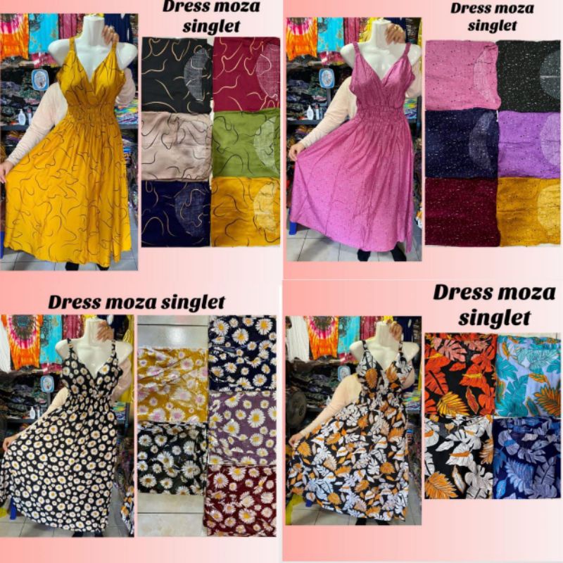 dress moza singlet rayon bali