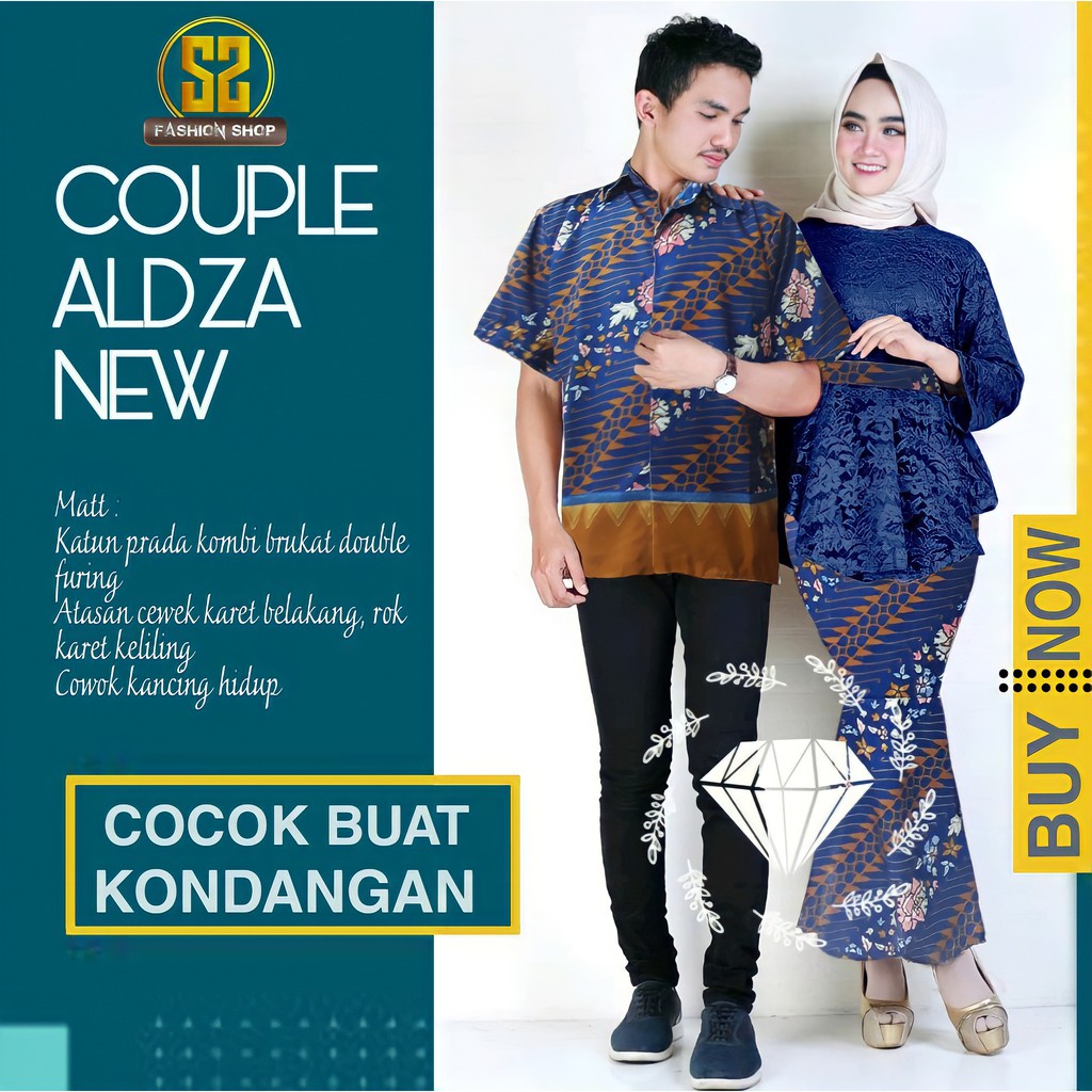 Baju Couple Kondangan Kebaya Brokat Modern Kapel Pesta Elegant Mewah Pasangan Kekinian Aldza Batik Shopee Indonesia