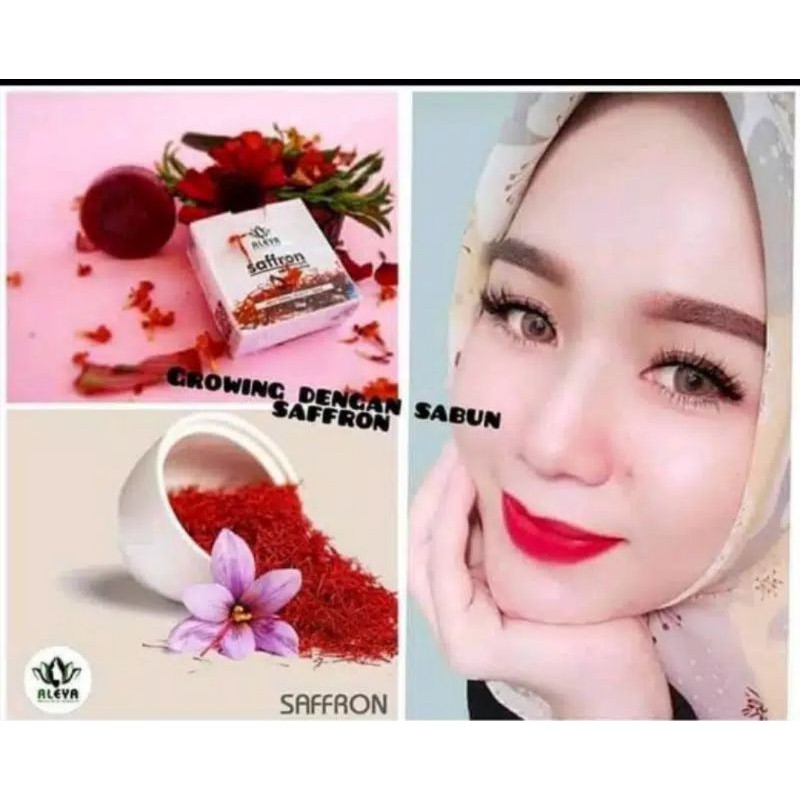 Sabun Saffron Asli Aleya Resmi BPOM ✔️ Original Safron Pemutih Alami