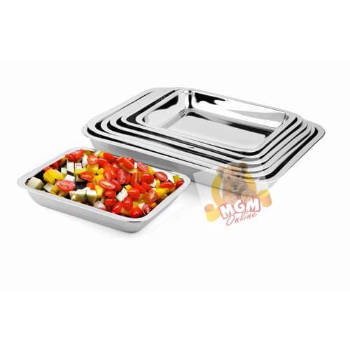 SET4 Baking tray Stainless nampan makanan tempat saji makanan