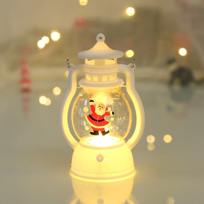 Lampu Malam LED Bentuk Lentera Stanta Claus Snowman Untuk Dekorasi Pohon Natal