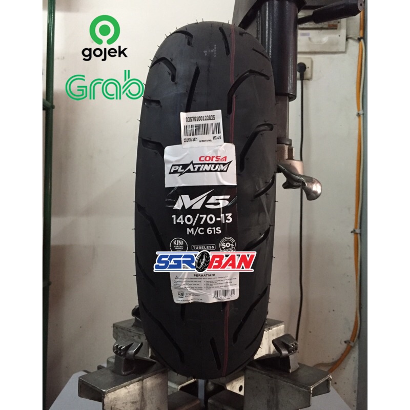 BAN CORSA M5 140/70-13 TUBELESS CORSA PLATINUM NMAX TAPAK LEBAR MURAH