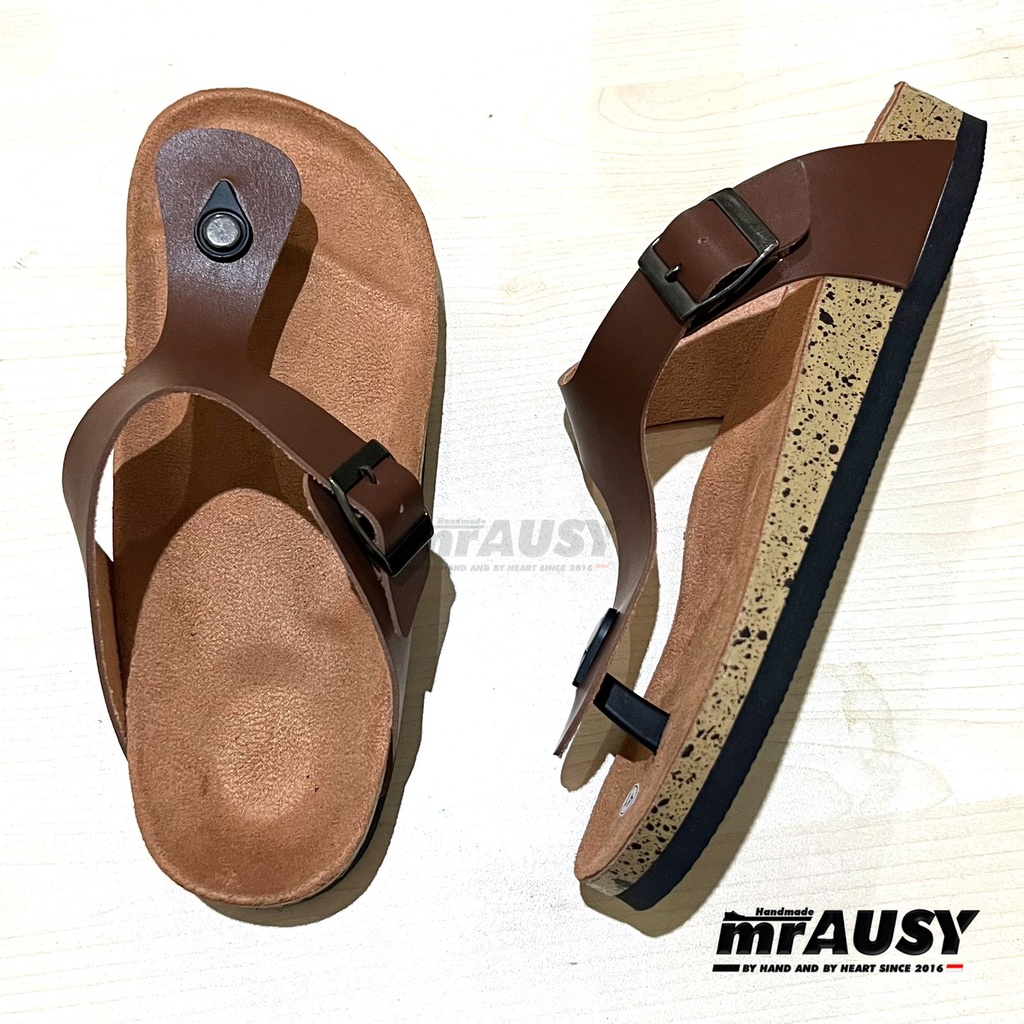 Sandal Japit Cowok Pria Birken Casual mrAUSY Gesper 1