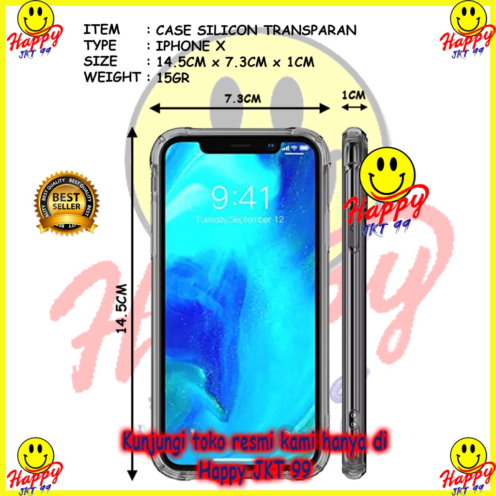 ANTI CRACK CASE IPHONE X SHOFTCASE CASE  BENING TRANSPARAN SILIKON