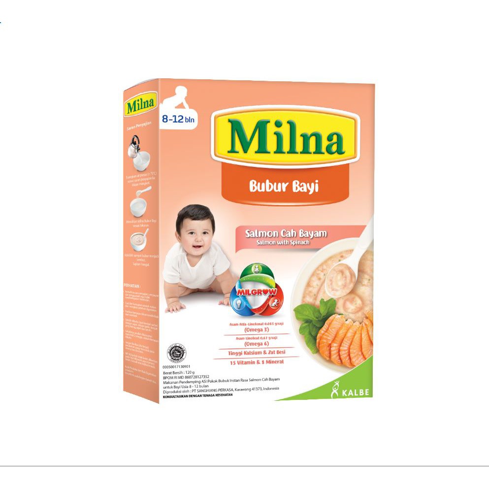 Milna Bubur Bayi 6+ &amp; 8+ 120 gr / Bubur Bayi Milna / Milna Bubur Bayi