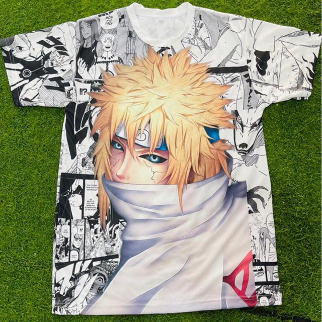 Tshirt Yondaime Minato Edo Tensei Anime Manga Kaos Uzumaki Naruto Shippuden Hokage Ninja Clan Konoha Kaos Dryfit Full Printing