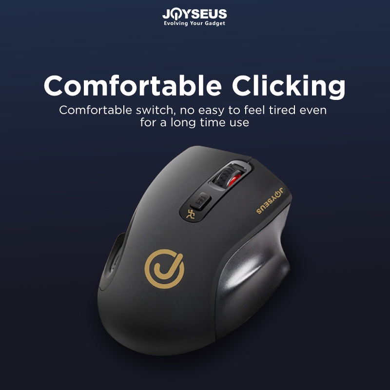 JOYSEUS Wireless Mouse 1800DPI USB Computer 2.4GHz Mouse - MS0003