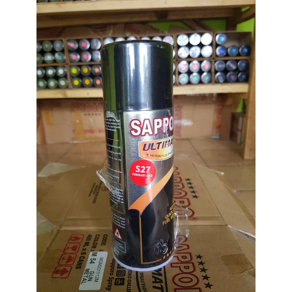 

S27-Ferrari Red: Sapporo ULTIMATE Paint/Cat Semprot Sapporo/Pilok