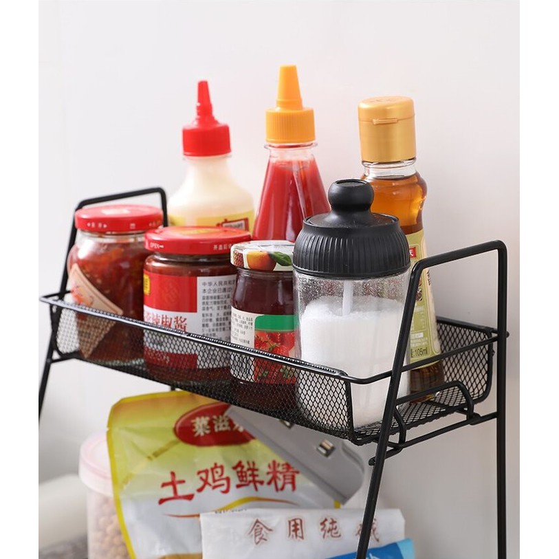 HomiHomi Rak Bunga Rak Kantor Rak Dapur Rak Besi Rak Kamar Mandi 2 Susun - RM010L