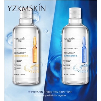 YZKMSKIN - CLEANSER/ESSENCE TONER PEMBERSIH WAJAH NICOTINAMIDE/HYALURONIC ACID AMPOULE 500 ML