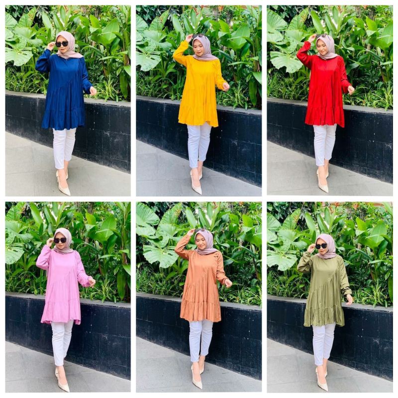 baju / ghaida top radwah / top, atasan, tunik, pakaian wanita atasan, baju atasan