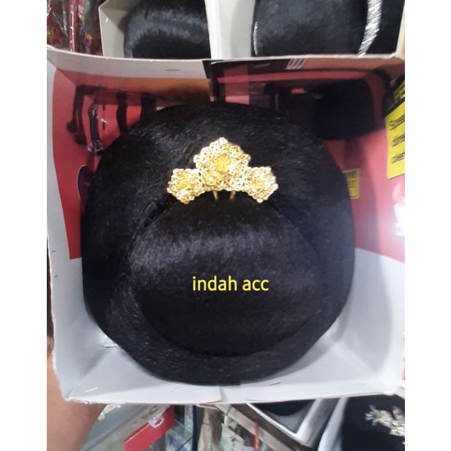 konde jawa uk sedang dan tusuk konde kendari kembang tiga warna emas