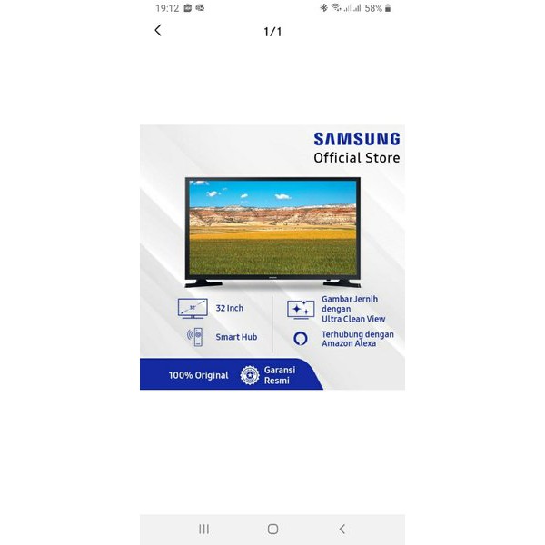 Spesial SAMSUNG 32 Inch Smart Digital LED HD TV - UA32T4500AKXXD terbaik