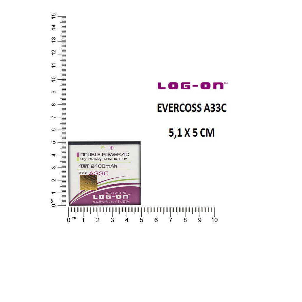 BATRE EVERCOSS A33C - LOG ON DOUBLE POWER BATTERY BATERAi