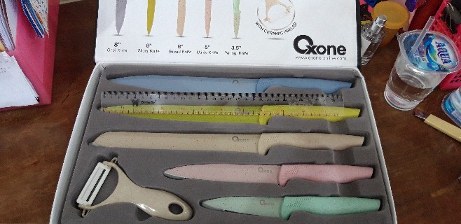Pisau Set / Knife Set Oxone Multi Color Marble Ox 608n / Ox-608n