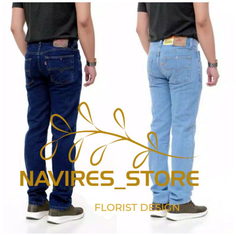 CELANA JEANS PRIA STANDAR PANJANG BISA  COD