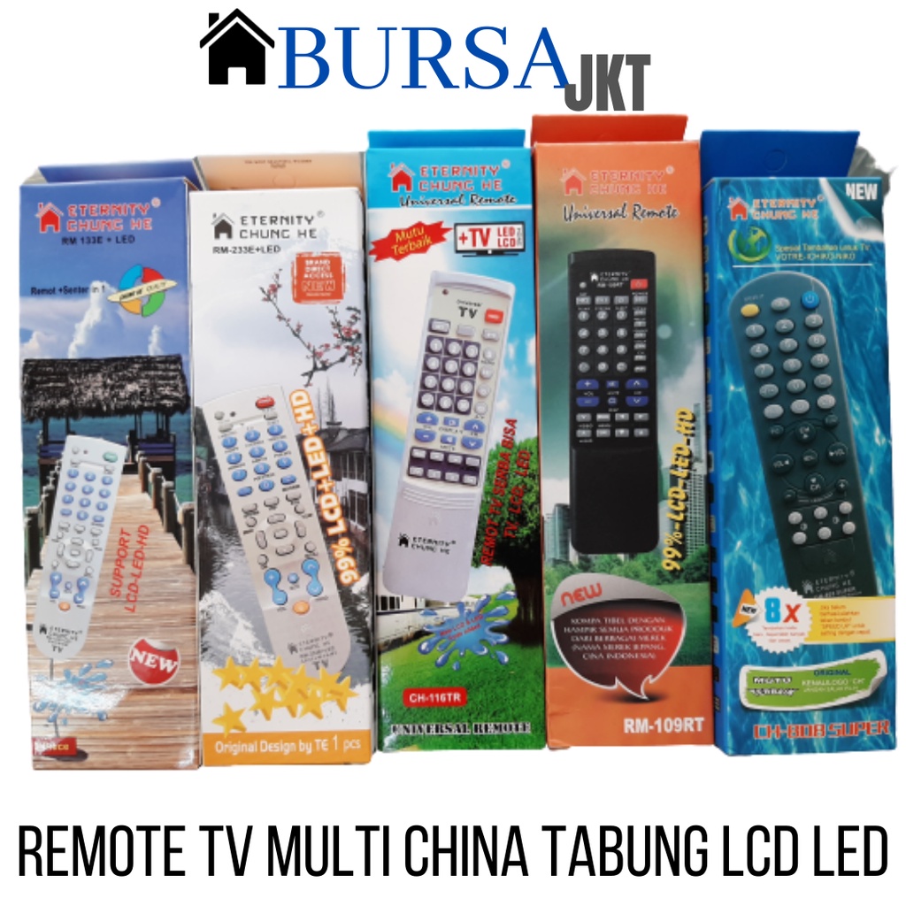 REMOTE TV TABUNG LCD LED MULTI CHUNGHE 116 106 109 HITAM