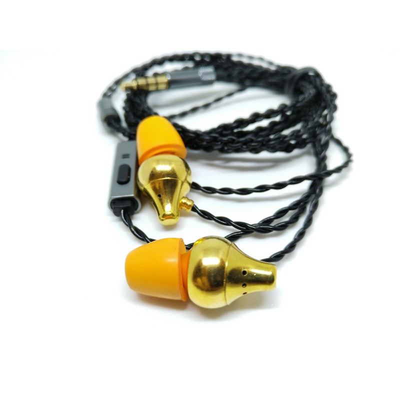 Custom Earphone Art Piece Gold Saints With Mic (DIY Piano Forte)