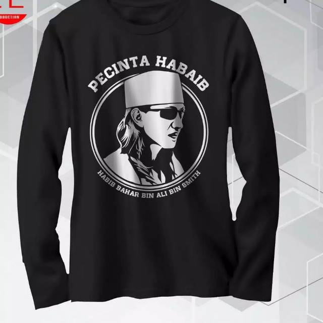 KAOS LENGAN PANJANG SANTRI PECINTA HABIB BAHAR BIN ALI BIN SMITH ISLAMI HITAM