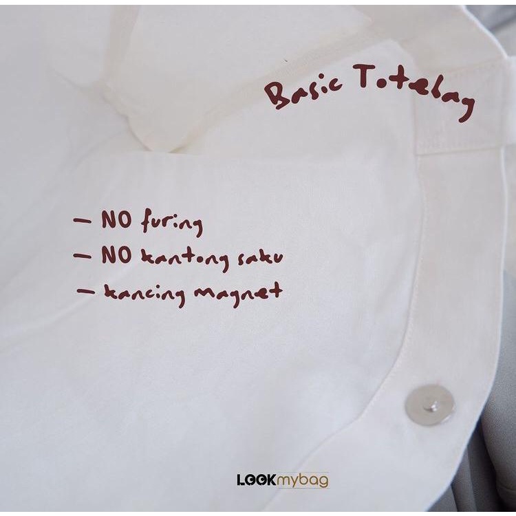 BASIC TOTEBAG BROKEN WHITE — LOOKMYBAG.ID