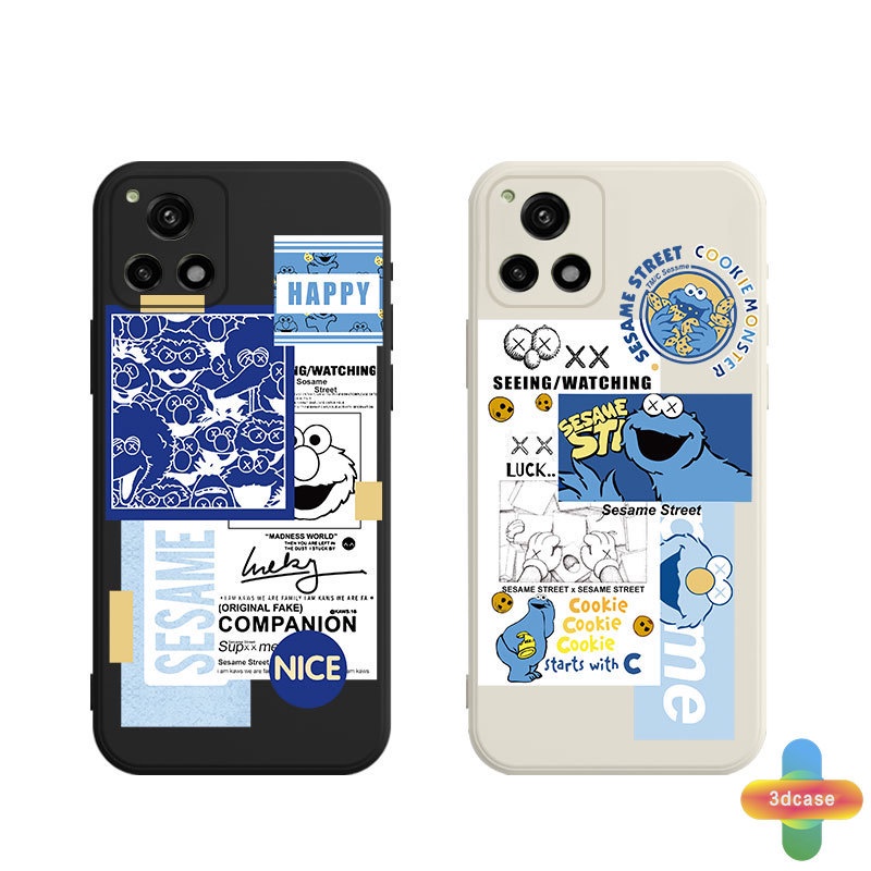 Soft TPU Case Realme C11 2021 C21Y C15 C21 C25 C20 C3 C12 C25S 5 5S 5i C17 7i C1 C31 C35 C25Y C2 C3i 6i C20A realme Narzo 20 10 10A 20A 30A A54 A15 A16 A9 A5 A7 A5S A95 A53 A33 Y12 Y20 A12 Sesame Street Anti-fall Case