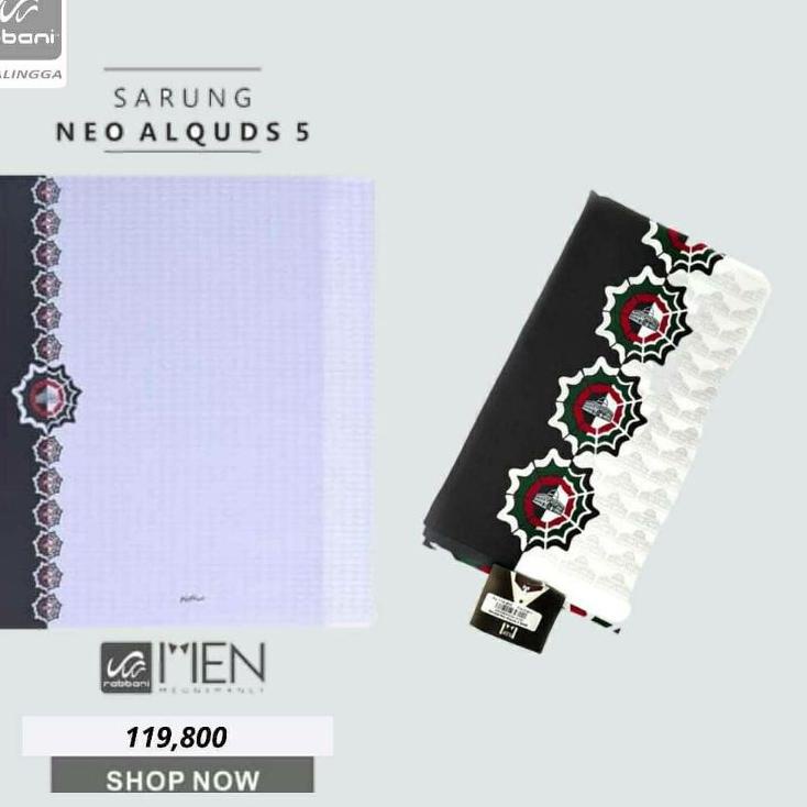 Banyak Dipakai.. Sarung Rabbani INPAL Palestine Keren Harga Sarung Rabani Hitam Putih motif Palestin
