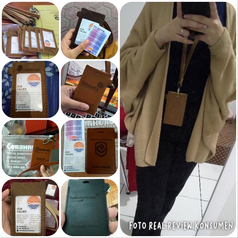 ID Card Holder 2 Slot Faux Leather Extra slot kartu cadangan (ARCTIC)