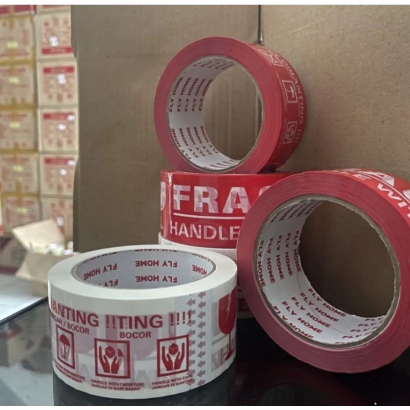 Lakban Fragile 48mm x 100yard Full Premium